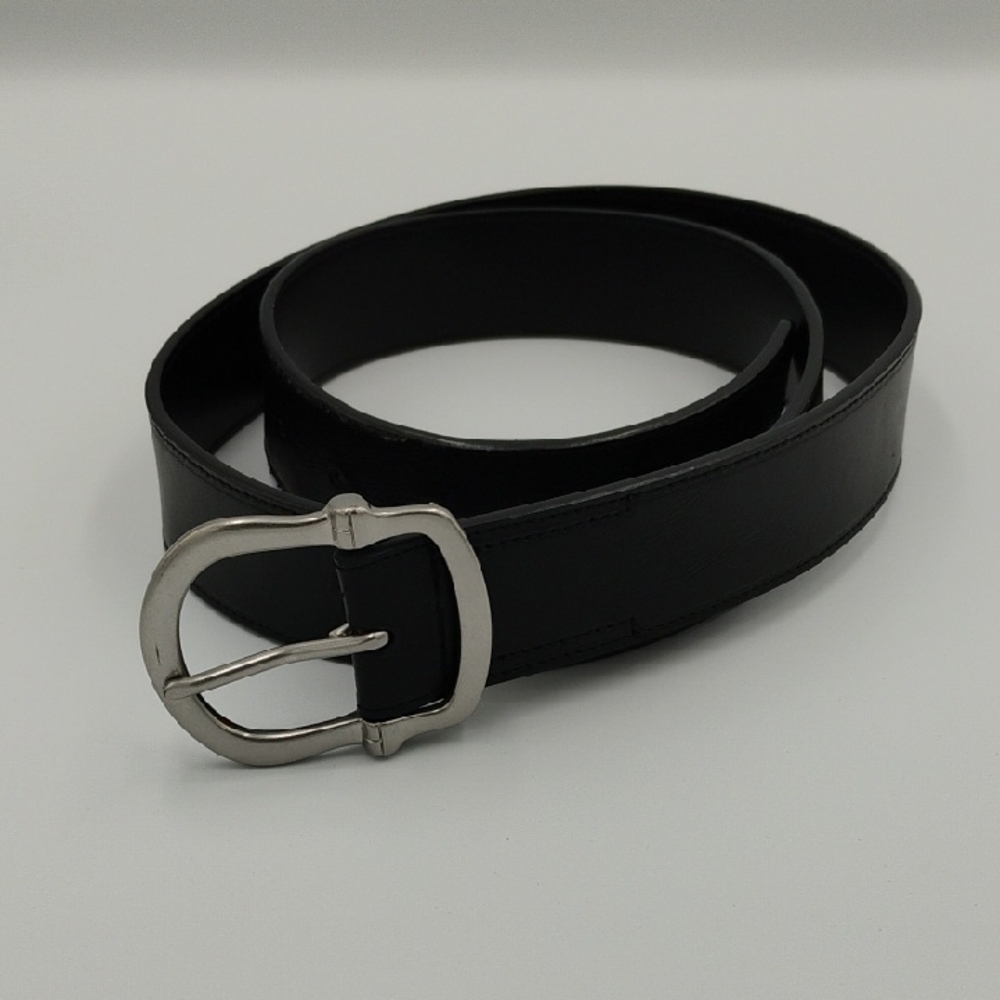 Chaps Classic Black Belt with Silver-Tone Buckle